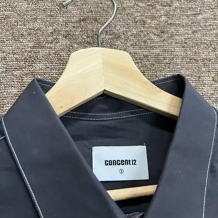 [BUNJANG] Concent12 Dark Grey Short Sleeve Shirt / 컨센트12 다크그레이 반팔 셔츠 2