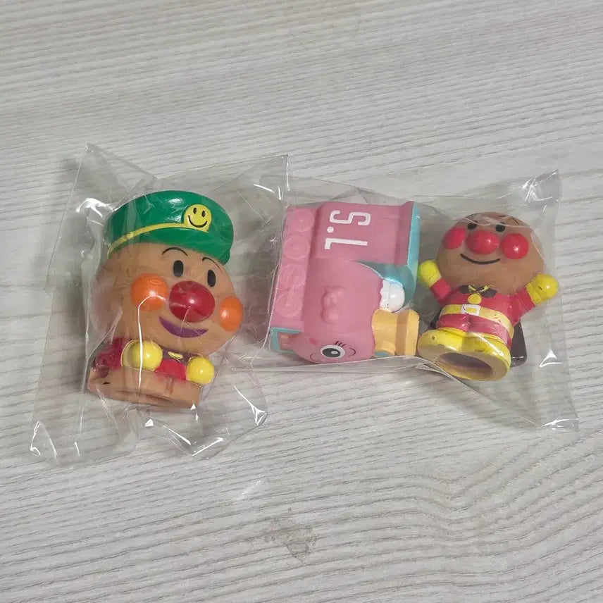 [BUNJANG] Anpanman Soft Vinyl Finger Puppet Figure Set (3 Types) / 호빵맨 소프비 손가락인형 피규어 3종세트