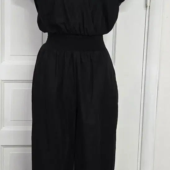 [BUNJANG] ba&amp;sh Black Wrap Neck Ruffle Sleeve Linen Blend Jumpsuit / ba&amp;sh 바쉬 점프수트