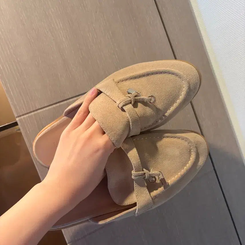 [BUNJANG] Beige Suede Bloafer Shoes (Size 240) / 블로퍼 240사이즈