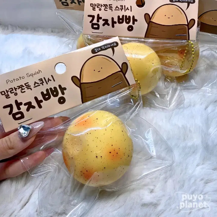 [BUNJANG] Puyo Planet "Malarang" Potato Bread Squishy Toy / 뿌요행성 말랑말랑 감자빵 스퀴시 슬랑이 말랑이 장난감 촉감놀이