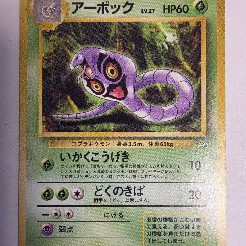 [BUNJANG] Pokemon Card 1996 Arbok / 포켓몬카드 1996 초기 아보크