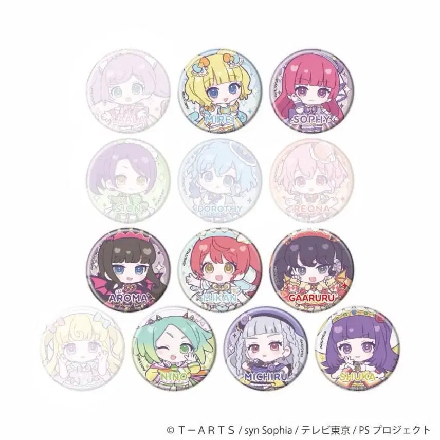 [BUNJANG] PriPara 15th Anniversary EEO Can Badge (Split Set) / 프리파라 15주년 eeo 캔뱃지 소분