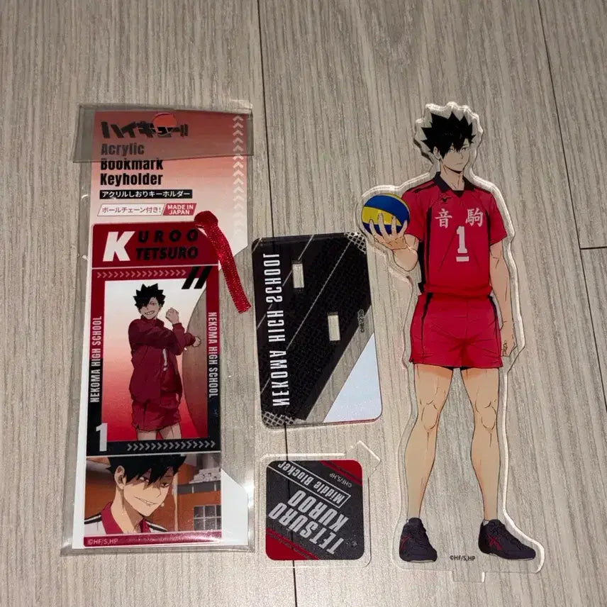 [BUNJANG] Haikyuu!! Kuroo Acrylic Stand &amp; Bookmark Bundle / 하이큐 쿠로오 아크릴 + 클리어 책갈피 일괄