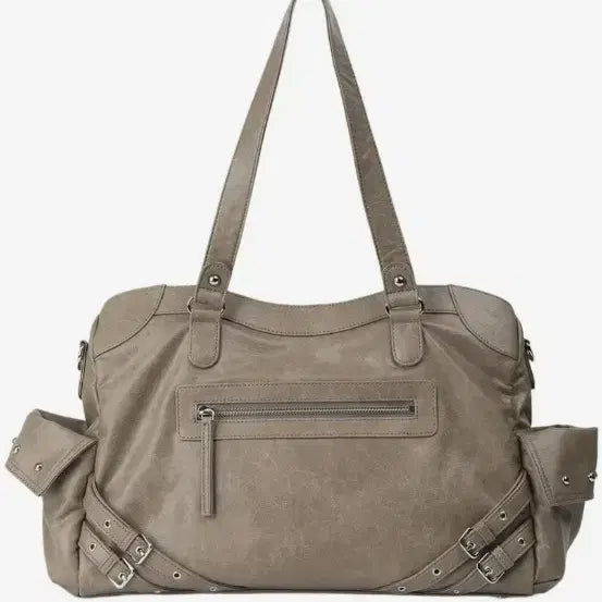 [SOLD OUT] 다이닛 STUD POCKET BIG BAG IN KHAKI
