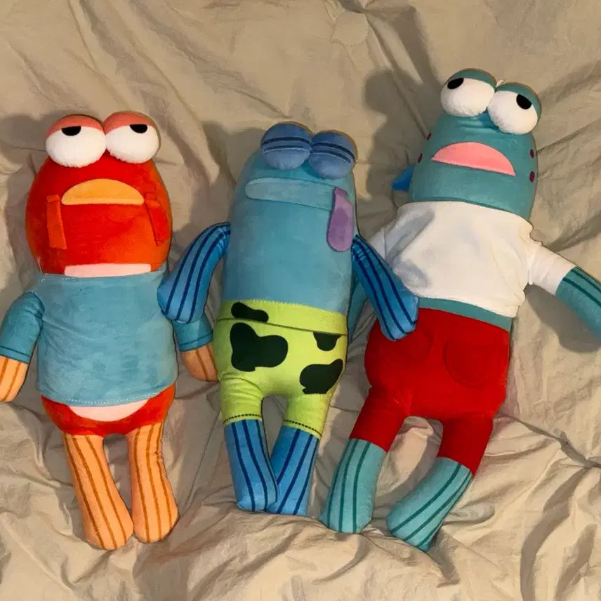 [BUNJANG] Bikini City Medium Dolls Set (SpongeBob, Squidward, Mr. Krabs) - 30cm / 비키니시티 중형 인형 3종 세트 스폰지밥징징이집게사장팝마트30cm인형키링