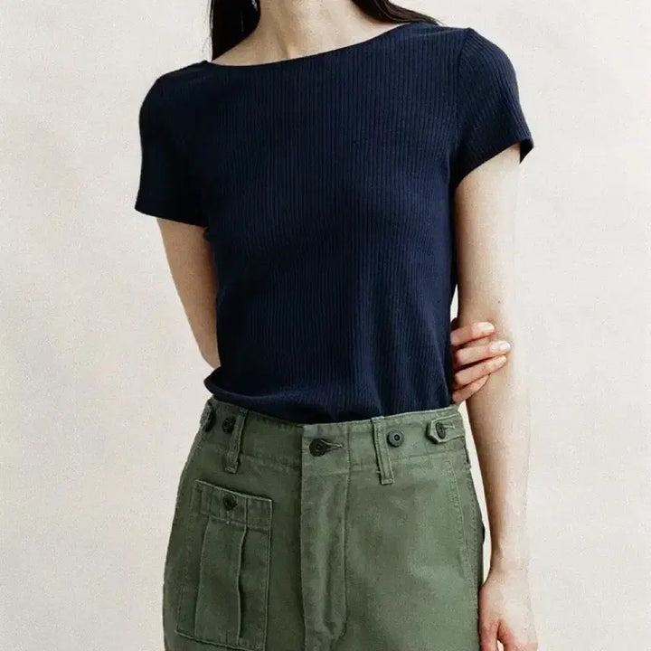 [BUNJANG] Urbanic30 Curve Tee Navy S / urbanic30 curve tee 얼바닉30 커브 반팔티 네이비 S