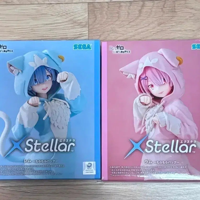 [BUNJANG] SEGA Re:Zero Rem &amp; Ram Cat Ear Hoodie Figure Set / 최저가 세가 렘 람 고양이 귀 후드 정품 피규어 세트