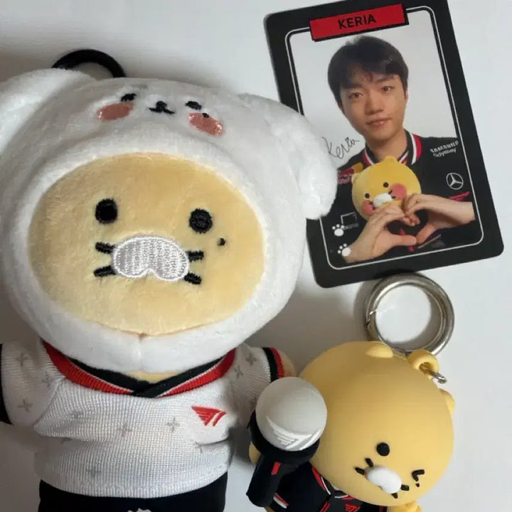 [BUNJANG] T1 Keria Collaborated Chunsik Plush Doll with Photocard and Keychain / T1 티원 케리아 KERIA 카카오프렌즈 춘식이 인형