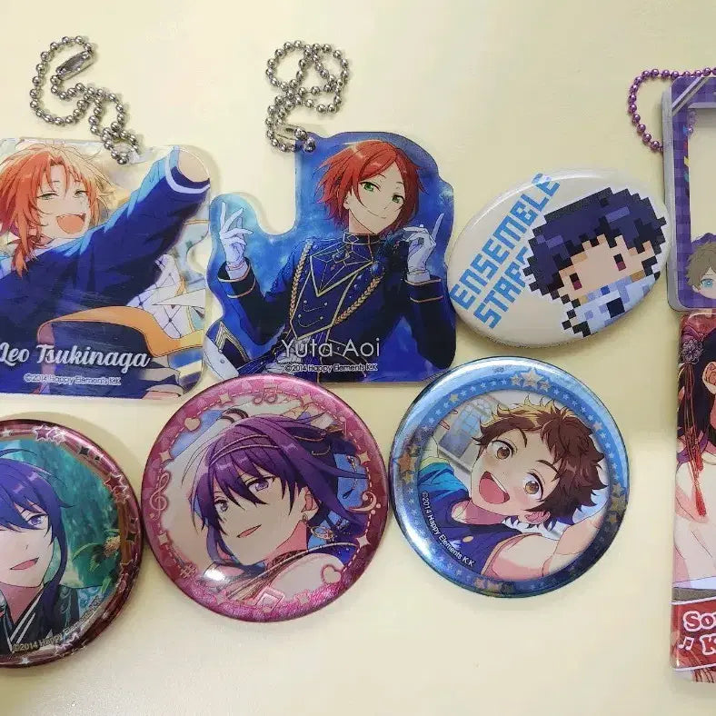 [BUNJANG] Ensemble Stars! Old Badge + Keyring Bundle Set / 앙상블 스타자 옛날 뱃지+키링 일괄