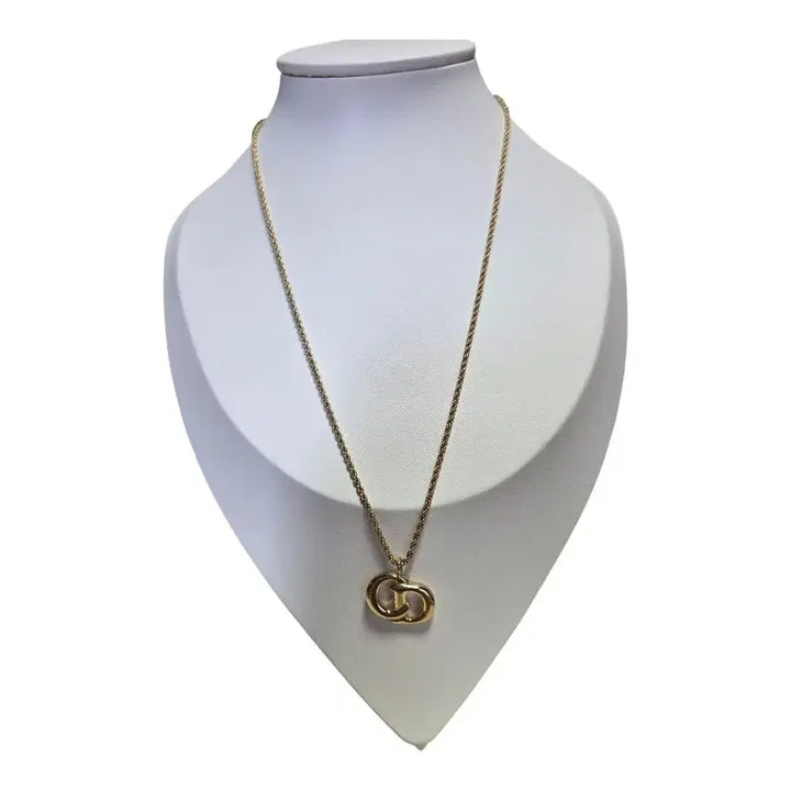 [BUNJANG] Dior CD Gold Plated Necklace / ["정품]디올 CD 금장 목걸이