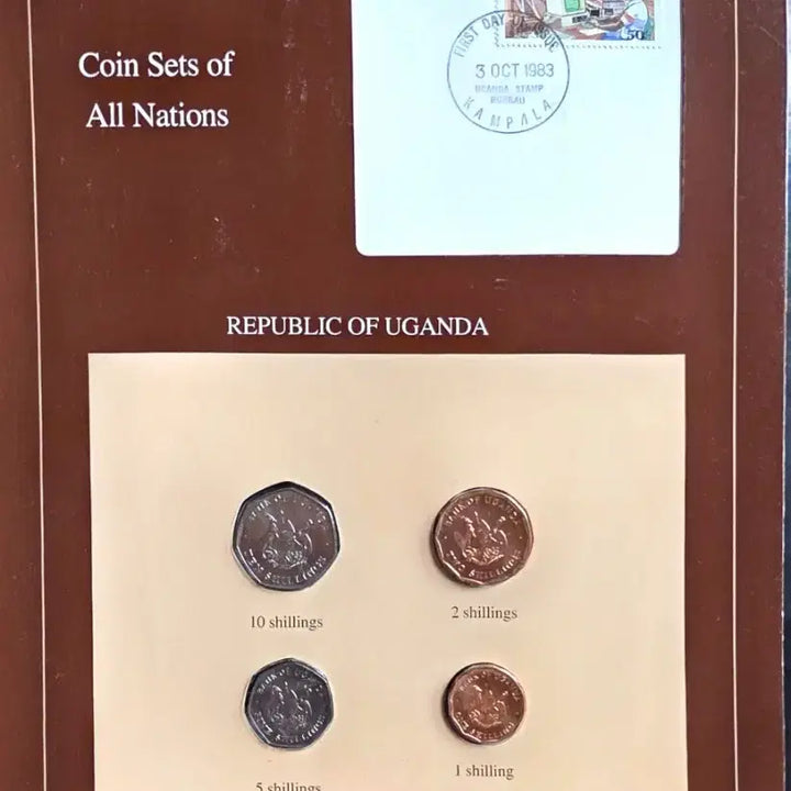 [BUNJANG] World Coin Set Collection - 10 Nations with Stamps / 세계 각국 주화세트 10장 일괄 / 우표 소인 포함