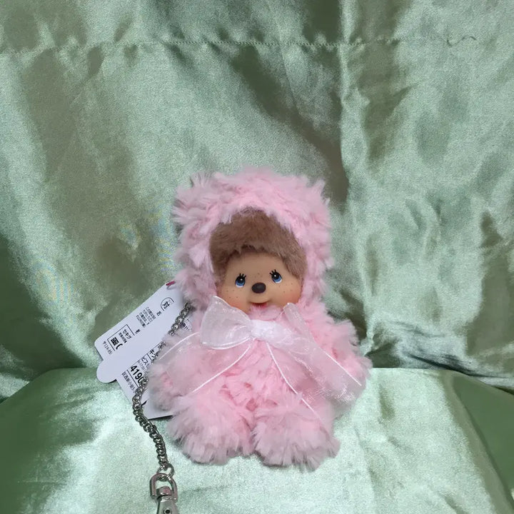 [BUNJANG] Monchhichi Pink Bear Keyring Strap SS Vintage / ~6/30까지 할(무배/당일배송) 고전 핑크베어 몬치치 키링 스트랩 SS