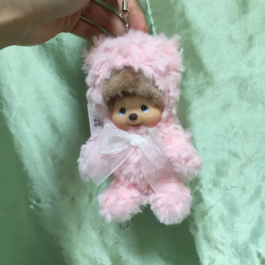 [BUNJANG] Monchhichi Pink Bear Keyring Strap SS Vintage / ~6/30까지 할(무배/당일배송) 고전 핑크베어 몬치치 키링 스트랩 SS