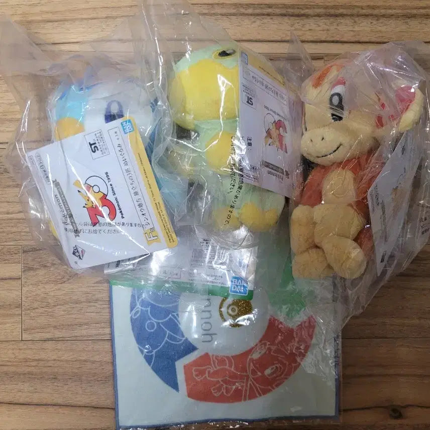 [BUNJANG] Pokemon 30th Anniversary Ichiban Kuji F Prize All Sinnoh Starters Set Plush Dolls / 포켓몬스터 30주년 제일복권 F상 전종세트 신오지방 스타팅 파트너 인형