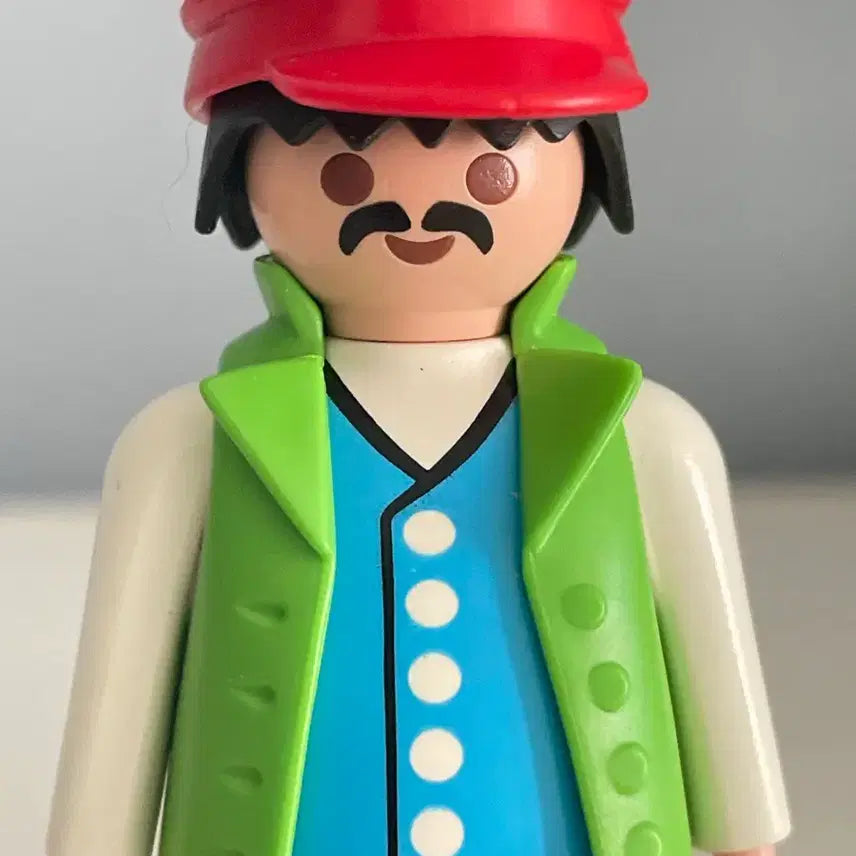 [BUNJANG] Playmobil Red Hat Potbelly Mustache Man / 중고 플레이모빌 빨간 모자 배 나온 콧수염 아저씨
