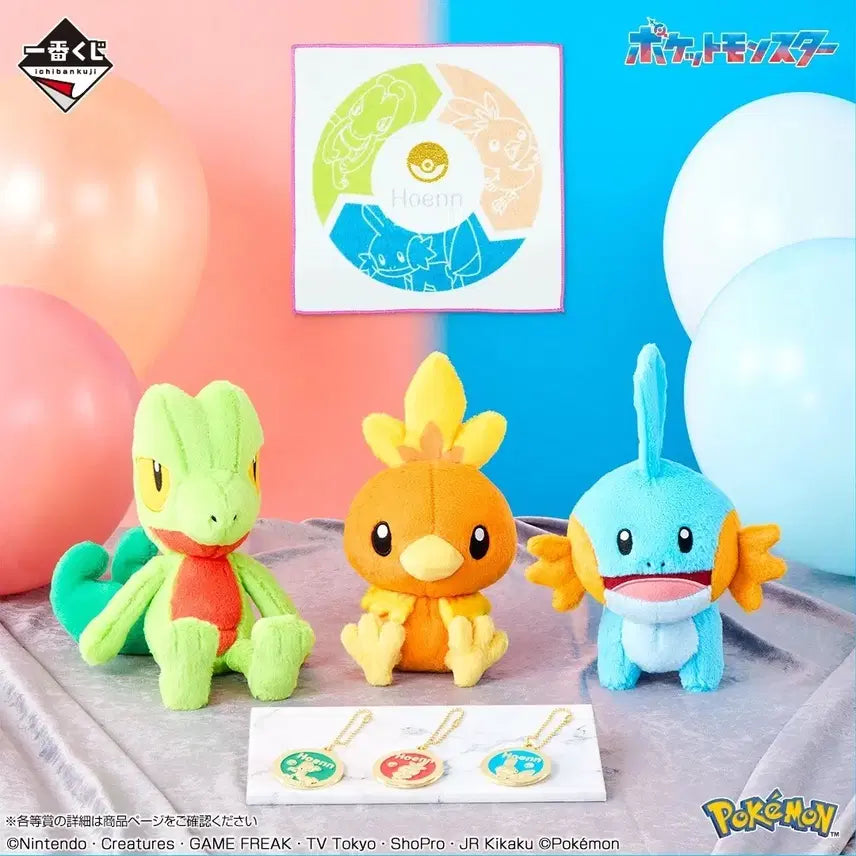 [BUNJANG] Pokemon 30th Anniversary Ichiban Kuji Prize E Hoenn Starters Partner Plush Set (3 Types) / 포켓몬 30주년 제일복권 E상 호연지방 스타팅 파트너 인형 3종 세트