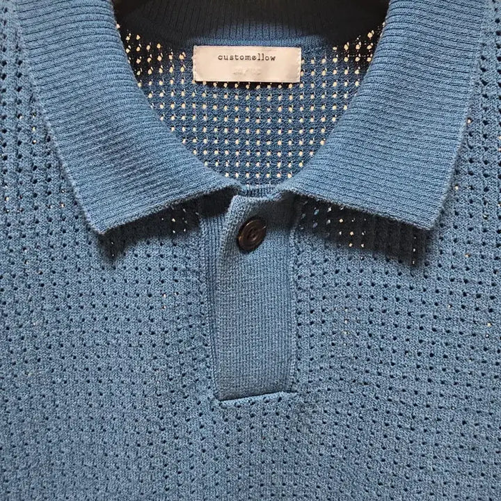 [BUNJANG] Customellow 100% Cotton Punching Knit Blue / 커스텀멜로우 니트 코튼 100