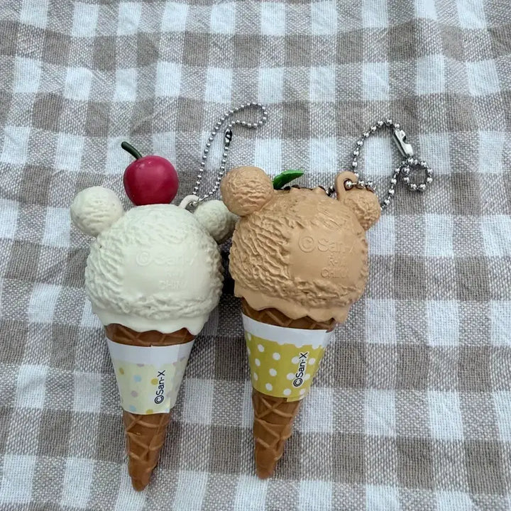 [BUNJANG] San-X Rilakkuma Ice Cream Classic Keyring Set / 산엑스 리락쿠마 아이스크림 고전키링 세트판매
