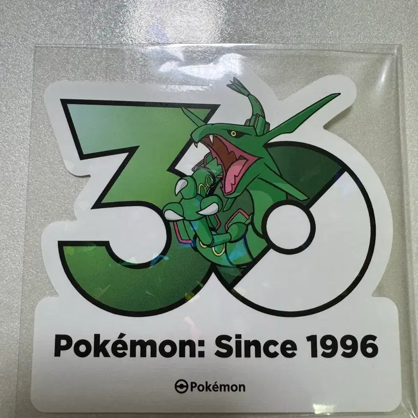 [BUNJANG] Pokemon 30th Anniversary Logo Sticker Rayquaza / 포켓몬 30주년 로고 스티커 레쿠쟈