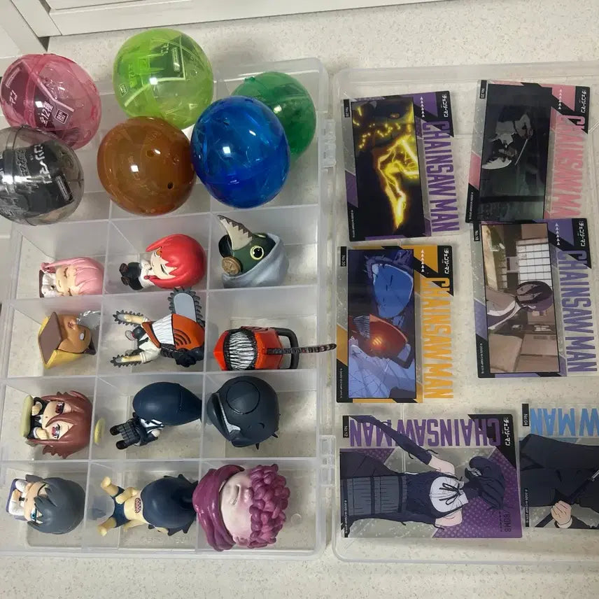 [BUNJANG] Chainsaw Man Gacha Figures &amp; Cards Bundle Set / 체인소맨 가챠 피규어 및 카드 일괄