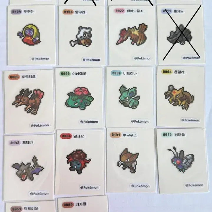 [BUNJANG] Pokemon Pixel Tteobuseal Stickers / 포켓몬 픽셀 띠부씰