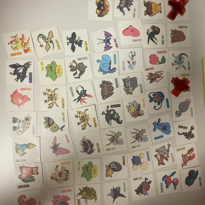 [BUNJANG] Shany Pokemon Bread Stickers Bundle Set (126EA) - 2009 Version / 샤니 신버전(09년) 포켓몬 빵 띠부띠부씰 일괄 113EA