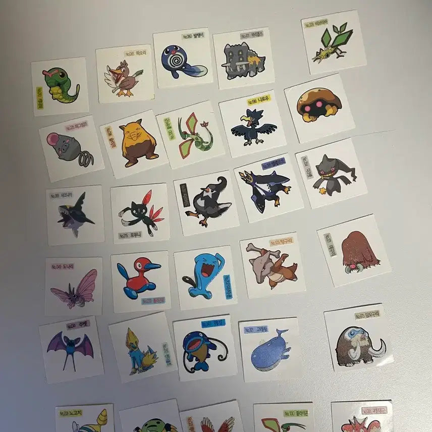 [BUNJANG] Shany Pokemon Bread Stickers Bundle Set (126EA) - 2009 Version / 샤니 신버전(09년) 포켓몬 빵 띠부띠부씰 일괄 97EA