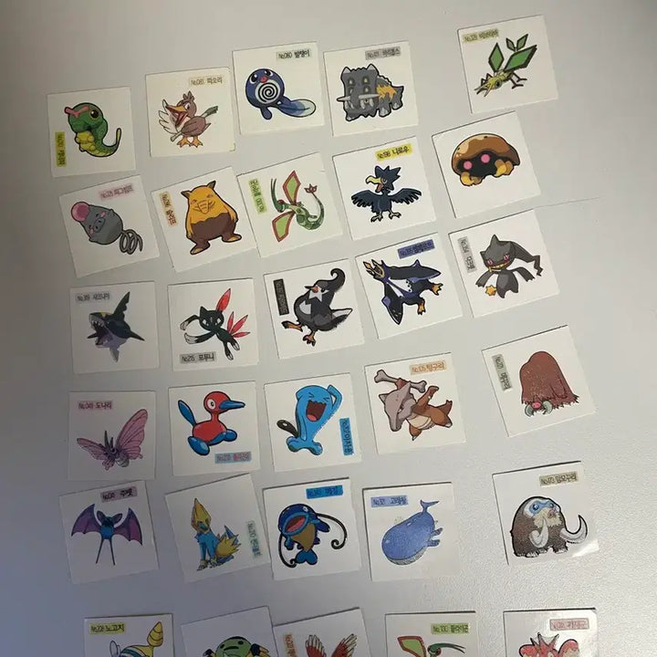 [BUNJANG] Shany Pokemon Bread Stickers Bundle Set (126EA) - 2009 Version / 샤니 신버전(09년) 포켓몬 빵 띠부띠부씰 일괄 97EA
