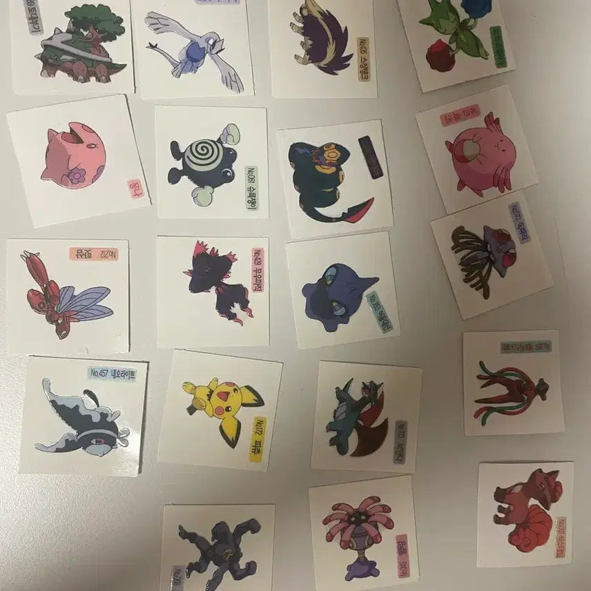 [BUNJANG] Shany Pokemon Bread Stickers Bundle Set (126EA) - 2009 Version / 샤니 신버전(09년) 포켓몬 빵 띠부띠부씰 일괄 113EA