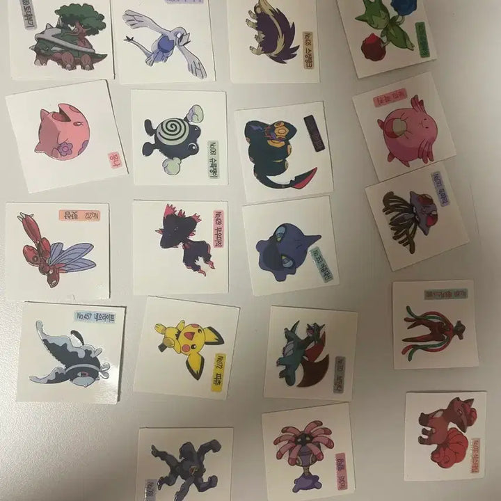 [BUNJANG] Shany Pokemon Bread Stickers Bundle Set (126EA) - 2009 Version / 샤니 신버전(09년) 포켓몬 빵 띠부띠부씰 일괄 113EA