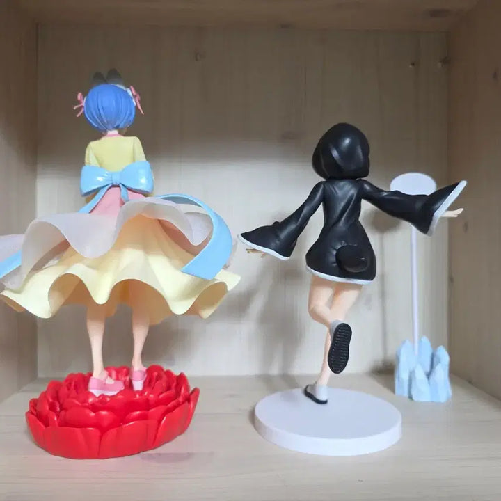 [BUNJANG] Rem Little Rabbit Girl &amp; Ram Luminasta Penguin Hood Figure Set / 리제로 후류 렘 익시드 크리에이티브 토끼 &amp; 세가 람 루미나스타 펭귄