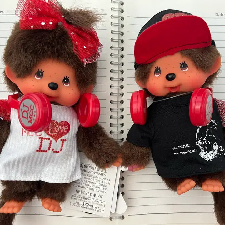 [BUNJANG] Rare Vintage DJ Monchhichi Doll Set / 레어 고전 DJ 몬치치 인형 세트