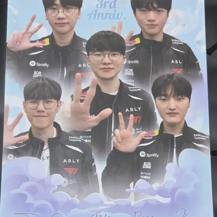[BUNJANG] T1 Base Camp 3rd Anniversary Limited Edition Player Poster / T1 BASE CAMP 3주년 한정판 선수 포스터