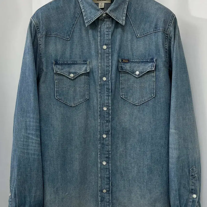 [BUNJANG] Polo Ralph Lauren Concho Southwestern Washed Denim Shirt / 폴로 랄프로렌 콘초 인디언 사우스 웨스턴 워시드 데님 셔츠