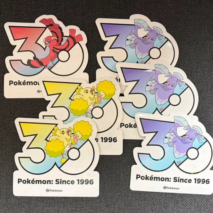 [BUNJANG] Pokemon 30th Anniversary Logo Dancoo Set / 한국한정] 포켓몬 30주년 로고 스티커 춤추새 세트