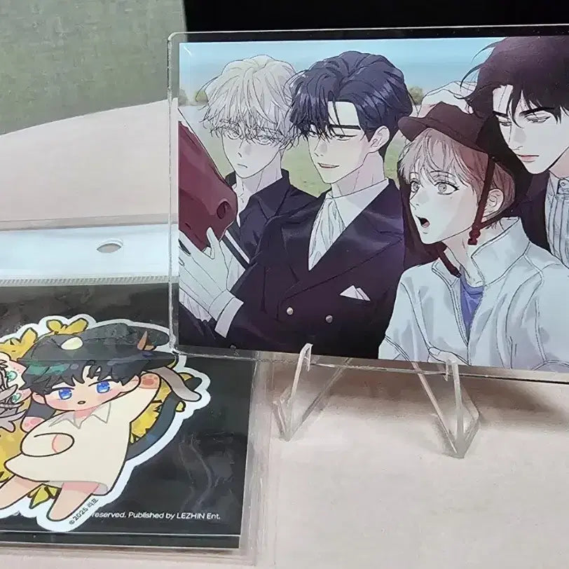 [SOLD OUT] 뿌리없는나무&amp;애욕 크로스오버 아크릴블록+뿌없나 스티커 3종