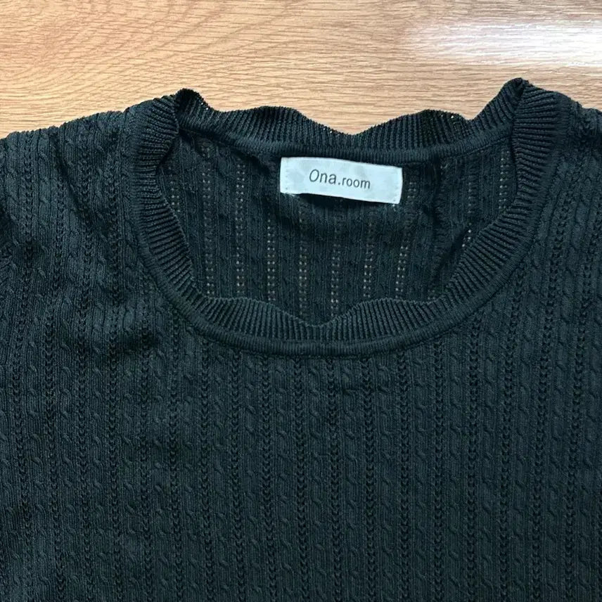 [BUNJANG] Summer Short Sleeve Knit Top - Black / [새상품] 여름 반팔 니트 블랙