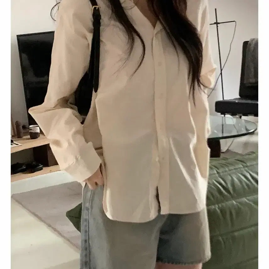 [SOLD OUT] [새상품] 슬로우앤드 더블스티치 워싱셔츠
