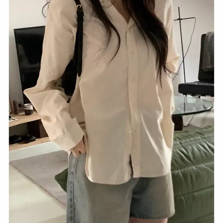 [SOLD OUT] [새상품] 슬로우앤드 더블스티치 워싱셔츠