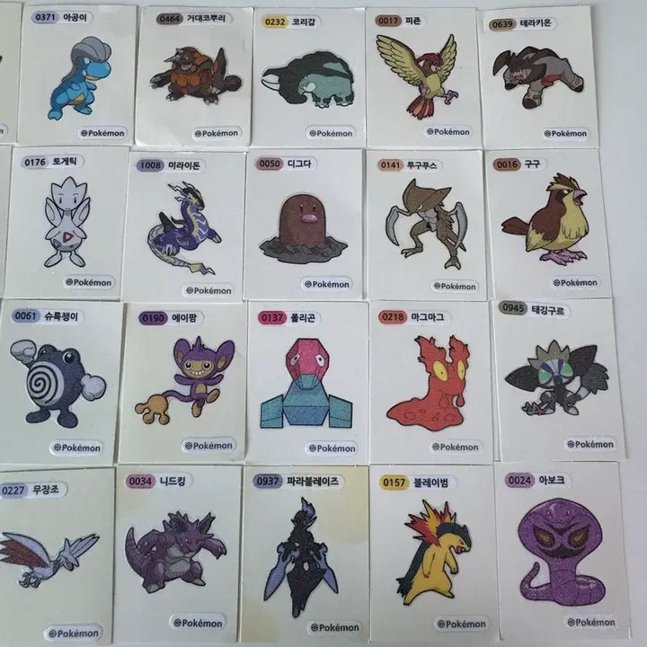 [BUNJANG] Pokemon Stickers 32 Types Bundle Set / 포켓몬 띠부씰 32종 일괄