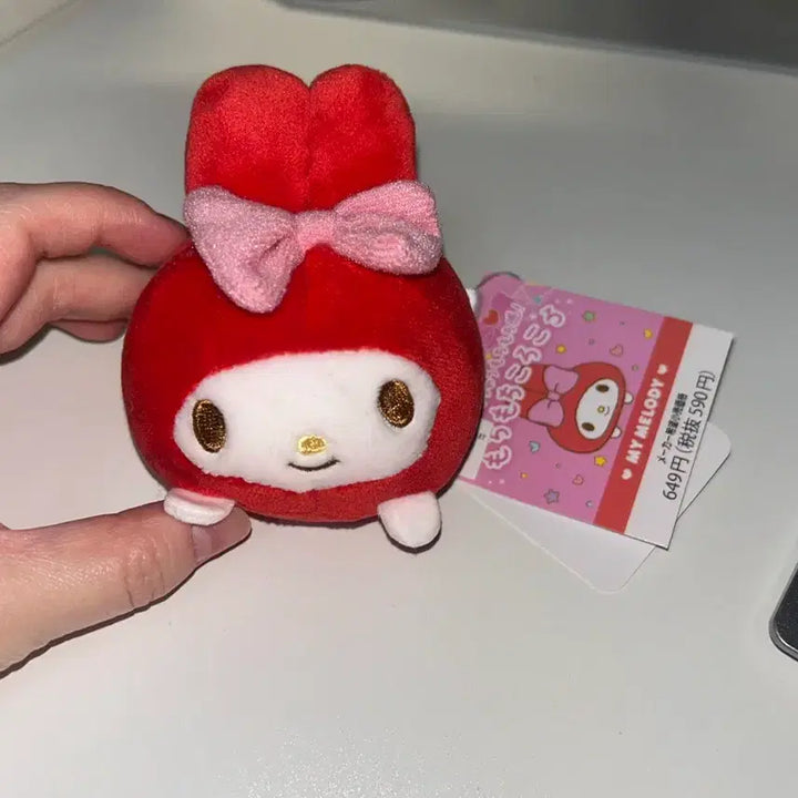 [BUNJANG] Sanrio My Melody Red Ribbon Mochi Mochi Korokoro Plush (New) / 새상품 택 ㅇ) 레드 리본 마이멜로디 모찌모찌 코로코로 인형