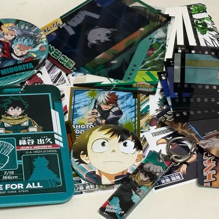 [BUNJANG] My Hero Academia Izuku Midoriya Merchandise Bundle / 히로아카 나히아 카드류/지류/캔뱃지 등등 일괄판매 미도리야
