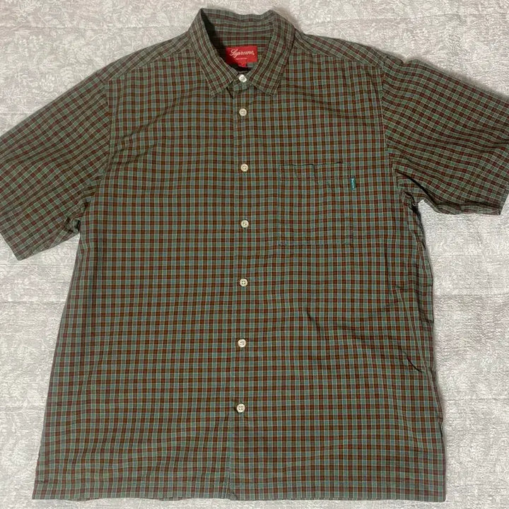 [BUNJANG] Supreme 19SS Plaid S/S Shirt Mint / (M)슈프림 19SS 플레이드 S/S Shirt 민트