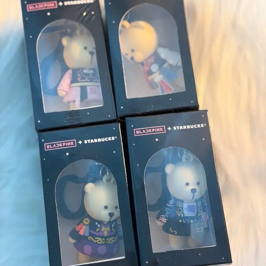 [BUNJANG] Blackpink Starbucks Bearista Keyring Set / 블랙핑크 스타벅스 베어리스타 키링 4종