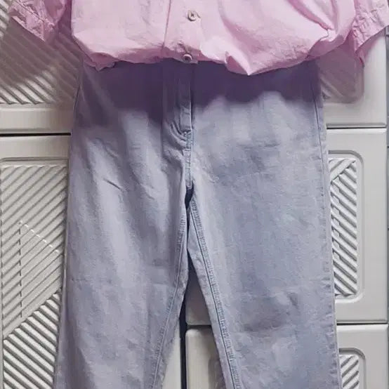 [BUNJANG] It Michaa Purple Wide Denim Pants / 잇미샤 연보라 연청 데님 팬츠