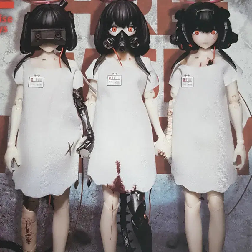 [BUNJANG] Snail Shell Three Wise Monkeys 1/12 Scale Action Figure Set / 스네일쉘 SNAIL SHELL 세 원숭이 소녀 1/12 액션 피규어