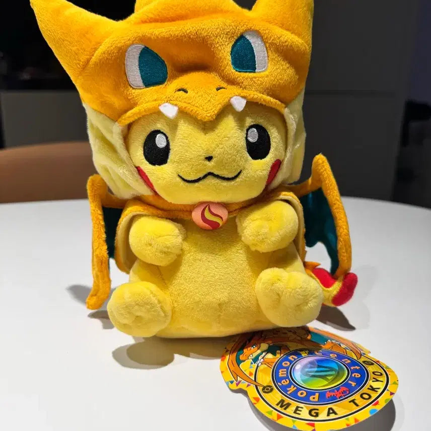 [BUNJANG] Pokemon Center Japan Original Poncho Pikachu (Charizard Ver.) Medium Plush / [판매] 포켓몬센터 일본 정품 판쵸츄 리자몽(와자몽) 중형