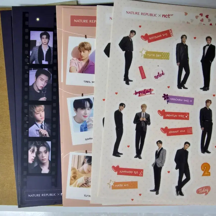 [BUNJANG] NCT 127 Nature Republic Sticker Bundle Set / nct127 네이처리퍼블릭 스티커 노트 일괄