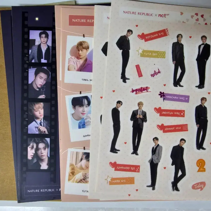 [BUNJANG] NCT 127 Nature Republic Sticker Bundle Set / nct127 네이처리퍼블릭 스티커 노트 일괄